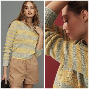 Anthropologie Pilcro Deconstructed Knit Sweater